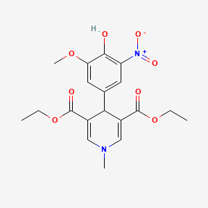 Diethyl 4-(4-hydroxy-3-methoxy-5-nitrophenyl)-1-methyl-1,4-dihydropyridine-3,5-dicarboxylate