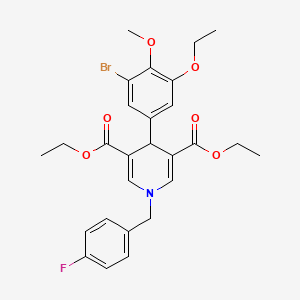 Diethyl 4-(3-bromo-5-ethoxy-4-methoxyphenyl)-1-(4-fluorobenzyl)-1,4-dihydropyridine-3,5-dicarboxylate