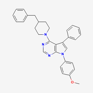 4-(4-benzylpiperidin-1-yl)-7-(4-methoxyphenyl)-5-phenyl-7H-pyrrolo[2,3-d]pyrimidine