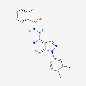 N'-[1-(3,4-dimethylphenyl)-1H-pyrazolo[3,4-d]pyrimidin-4-yl]-2-methylbenzohydrazide