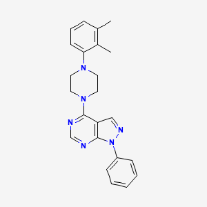 molecular formula C23H24N6 B11214248 4-[4-(2,3-dimethylphenyl)piperazin-1-yl]-1-phenyl-1H-pyrazolo[3,4-d]pyrimidine 