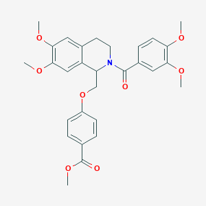 Methyl 4-((2-(3,4-dimethoxybenzoyl)-6,7-dimethoxy-1,2,3,4-tetrahydroisoquinolin-1-yl)methoxy)benzoate