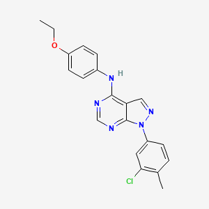 molecular formula C20H18ClN5O B11214273 1-(3-chloro-4-methylphenyl)-N-(4-ethoxyphenyl)-1H-pyrazolo[3,4-d]pyrimidin-4-amine 