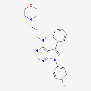 7-(4-chlorophenyl)-N-[3-(morpholin-4-yl)propyl]-5-phenyl-7H-pyrrolo[2,3-d]pyrimidin-4-amine