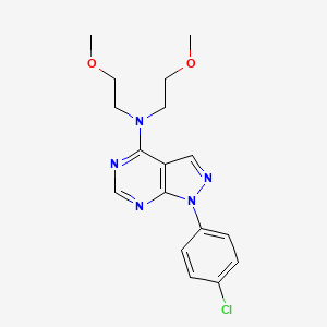 1-(4-chlorophenyl)-N,N-bis(2-methoxyethyl)-1H-pyrazolo[3,4-d]pyrimidin-4-amine