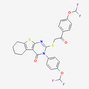 3-[4-(difluoromethoxy)phenyl]-2-({2-[4-(difluoromethoxy)phenyl]-2-oxoethyl}sulfanyl)-5,6,7,8-tetrahydro[1]benzothieno[2,3-d]pyrimidin-4(3H)-one