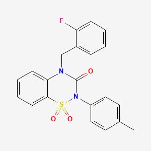 4-(2-fluorobenzyl)-2-(4-methylphenyl)-2H-1,2,4-benzothiadiazin-3(4H)-one 1,1-dioxide