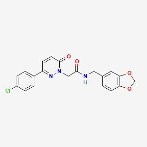 N-(benzo[d][1,3]dioxol-5-ylmethyl)-2-(3-(4-chlorophenyl)-6-oxopyridazin-1(6H)-yl)acetamide