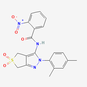 N-(2-(2,4-dimethylphenyl)-5,5-dioxido-4,6-dihydro-2H-thieno[3,4-c]pyrazol-3-yl)-2-nitrobenzamide