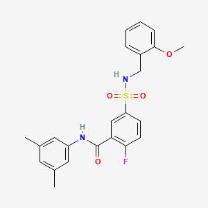 N-(3,5-Dimethylphenyl)-2-fluoro-5-(N-(2-methoxybenzyl)sulfamoyl)benzamide