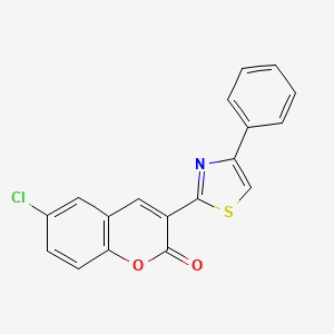 6-chloro-3-(4-phenyl-1,3-thiazol-2-yl)-2H-chromen-2-one