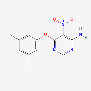 molecular formula C12H12N4O3 B11214457 6-(3,5-Dimethylphenoxy)-5-nitropyrimidin-4-amine 