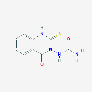 molecular formula C9H8N4O2S B11214466 N-(1,4-Dihydro-4-oxo-2-thioxo-3(2H)-quinazolinyl)urea CAS No. 422273-96-9