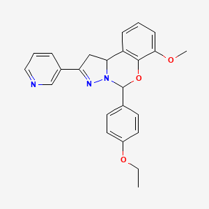 5-(4-Ethoxyphenyl)-7-methoxy-2-(pyridin-3-yl)-1,10b-dihydropyrazolo[1,5-c][1,3]benzoxazine