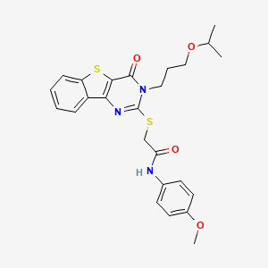 2-{[3-(3-Isopropoxypropyl)-4-oxo-3,4-dihydro[1]benzothieno[3,2-D]pyrimidin-2-YL]sulfanyl}-N-(4-methoxyphenyl)acetamide