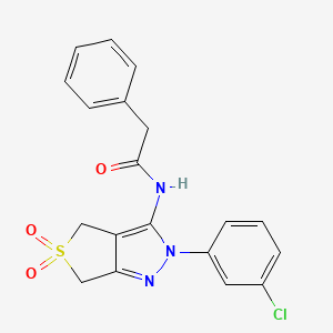 N-[2-(3-chlorophenyl)-5,5-dioxido-2,6-dihydro-4H-thieno[3,4-c]pyrazol-3-yl]-2-phenylacetamide