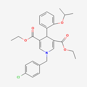 Diethyl 1-(4-chlorobenzyl)-4-[2-(propan-2-yloxy)phenyl]-1,4-dihydropyridine-3,5-dicarboxylate