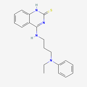 molecular formula C19H22N4S B11214540 4-[3-(N-ethylanilino)propylamino]-1H-quinazoline-2-thione 