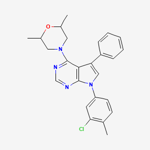 7-(3-chloro-4-methylphenyl)-4-(2,6-dimethylmorpholin-4-yl)-5-phenyl-7H-pyrrolo[2,3-d]pyrimidine