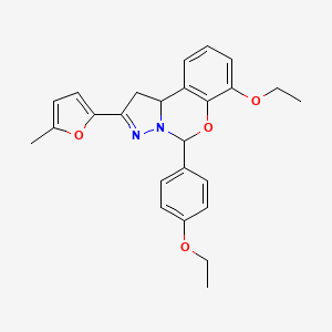 7-Ethoxy-5-(4-ethoxyphenyl)-2-(5-methylfuran-2-yl)-1,10b-dihydropyrazolo[1,5-c][1,3]benzoxazine