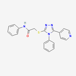 Acetamide, N-phenyl-2-((1-phenyl-5-(4-pyridinyl)-1H-1,3,4-triazol-2-yl)thio)-