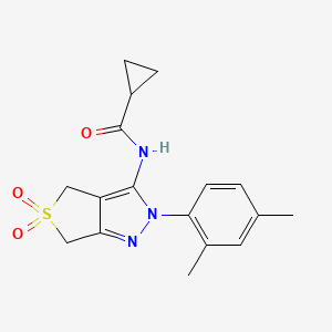 N-(2-(2,4-dimethylphenyl)-5,5-dioxido-4,6-dihydro-2H-thieno[3,4-c]pyrazol-3-yl)cyclopropanecarboxamide