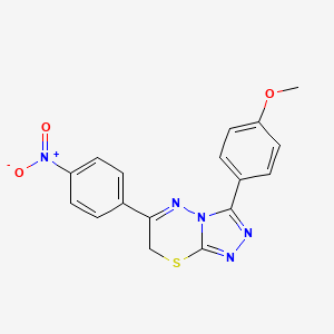 3-(4-methoxyphenyl)-6-(4-nitrophenyl)-7H-[1,2,4]triazolo[3,4-b][1,3,4]thiadiazine