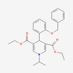 molecular formula C27H31NO5 B11214661 Diethyl 4-[2-(benzyloxy)phenyl]-1-(propan-2-yl)-1,4-dihydropyridine-3,5-dicarboxylate 