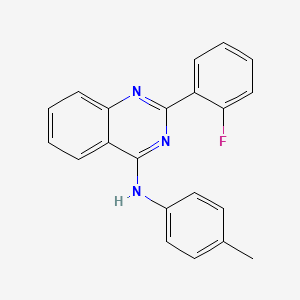 molecular formula C21H16FN3 B11214677 2-(2-fluorophenyl)-N-(4-methylphenyl)quinazolin-4-amine 