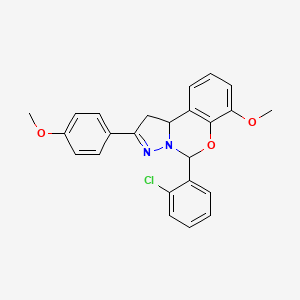 5-(2-Chlorophenyl)-7-methoxy-2-(4-methoxyphenyl)-1,10b-dihydropyrazolo[1,5-c][1,3]benzoxazine