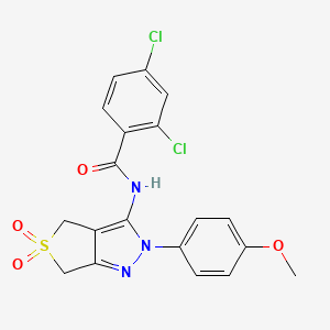 2,4-dichloro-N-(2-(4-methoxyphenyl)-5,5-dioxido-4,6-dihydro-2H-thieno[3,4-c]pyrazol-3-yl)benzamide