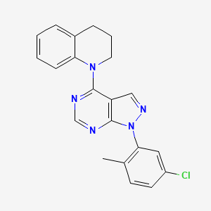 1-[1-(5-chloro-2-methylphenyl)-1H-pyrazolo[3,4-d]pyrimidin-4-yl]-1,2,3,4-tetrahydroquinoline