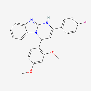 4-(2,4-Dimethoxyphenyl)-2-(4-fluorophenyl)-1,4-dihydropyrimido[1,2-a]benzimidazole