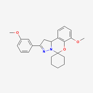 7'-Methoxy-2'-(3-methoxyphenyl)-1',10b'-dihydrospiro[cyclohexane-1,5'-pyrazolo[1,5-c][1,3]benzoxazine]