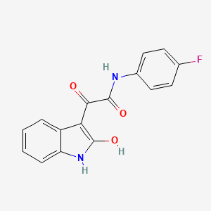 (2E)-N-(4-fluorophenyl)-2-hydroxy-2-(2-oxo-1,2-dihydro-3H-indol-3-ylidene)ethanamide