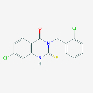 7-chloro-3-[(2-chlorophenyl)methyl]-2-sulfanylidene-1H-quinazolin-4-one