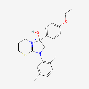 1-(2,5-dimethylphenyl)-3-(4-ethoxyphenyl)-3-hydroxy-2,3,6,7-tetrahydro-5H-imidazo[2,1-b][1,3]thiazin-1-ium