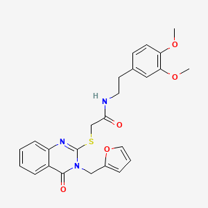 N-[2-(3,4-dimethoxyphenyl)ethyl]-2-{[3-(furan-2-ylmethyl)-4-oxo-3,4-dihydroquinazolin-2-yl]sulfanyl}acetamide