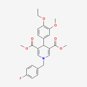 Dimethyl 4-(4-ethoxy-3-methoxyphenyl)-1-(4-fluorobenzyl)-1,4-dihydropyridine-3,5-dicarboxylate