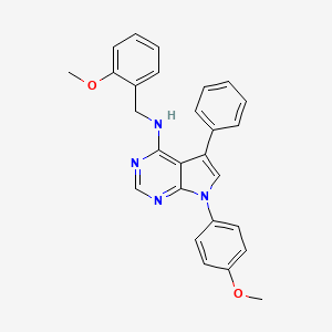 7-(4-methoxyphenyl)-N-[(2-methoxyphenyl)methyl]-5-phenylpyrrolo[2,3-d]pyrimidin-4-amine