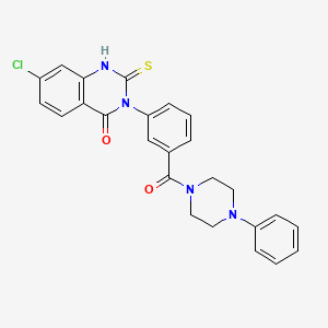 7-chloro-3-[3-(4-phenylpiperazine-1-carbonyl)phenyl]-2-sulfanylidene-1H-quinazolin-4-one