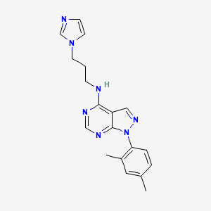 1-(2,4-dimethylphenyl)-N-[3-(1H-imidazol-1-yl)propyl]-1H-pyrazolo[3,4-d]pyrimidin-4-amine