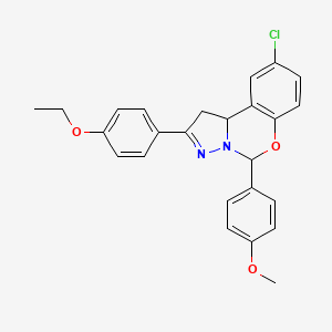 9-Chloro-2-(4-ethoxyphenyl)-5-(4-methoxyphenyl)-1,10b-dihydropyrazolo[1,5-c][1,3]benzoxazine