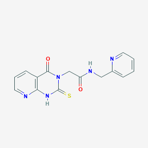 2-(4-oxo-2-sulfanylidene-1H-pyrido[2,3-d]pyrimidin-3-yl)-N-(pyridin-2-ylmethyl)acetamide