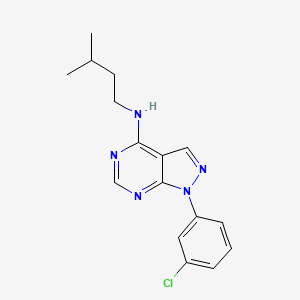 1-(3-chlorophenyl)-N-(3-methylbutyl)-1H-pyrazolo[3,4-d]pyrimidin-4-amine