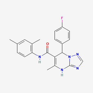 molecular formula C21H20FN5O B11214966 N-(2,4-dimethylphenyl)-7-(4-fluorophenyl)-5-methyl-4,7-dihydro[1,2,4]triazolo[1,5-a]pyrimidine-6-carboxamide 