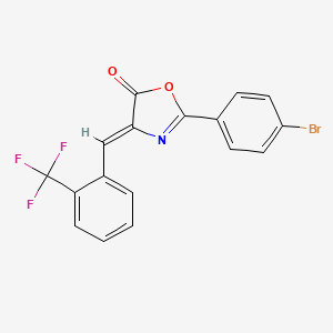 (4Z)-2-(4-bromophenyl)-4-[2-(trifluoromethyl)benzylidene]-1,3-oxazol-5(4H)-one