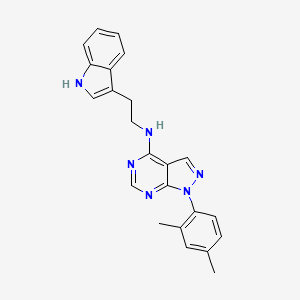 molecular formula C23H22N6 B11214994 1-(2,4-dimethylphenyl)-N-[2-(1H-indol-3-yl)ethyl]pyrazolo[3,4-d]pyrimidin-4-amine 