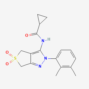 N-(2-(2,3-dimethylphenyl)-5,5-dioxido-4,6-dihydro-2H-thieno[3,4-c]pyrazol-3-yl)cyclopropanecarboxamide