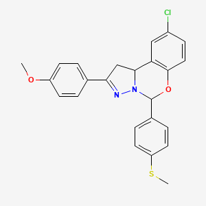 9-Chloro-2-(4-methoxyphenyl)-5-[4-(methylsulfanyl)phenyl]-1,10b-dihydropyrazolo[1,5-c][1,3]benzoxazine